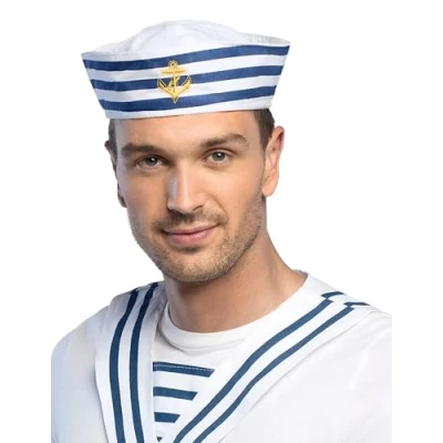 Bild av Boland 44355 Mössa Matros, Navy Sailor, sjömann, marina, för vuxna, tillbehör, huvudbonad, kostym, temafest, karneval