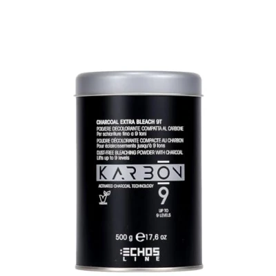 Bild av ECHOSLINE Karbon 9 Charcoal Extra Bleach Polvere Decolorante Compatta Toni