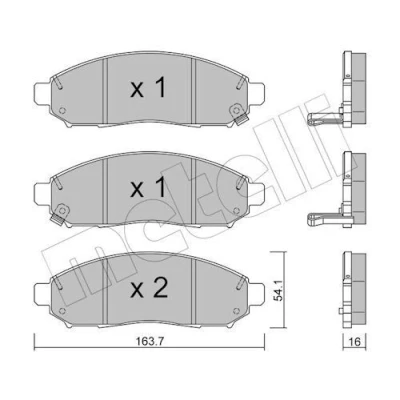Bild av Bromsbeläggssats, skivbroms METELLI 22 0743 1