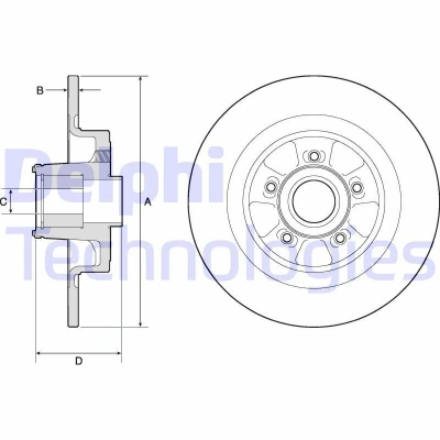 Bild av Bromsskiva DELPHI BG9133RS