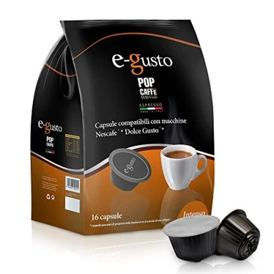 Bild av 160 kapslar Pop Caffe E Gusto blandning 1 intensiv kompatibel Nescafe Dolce