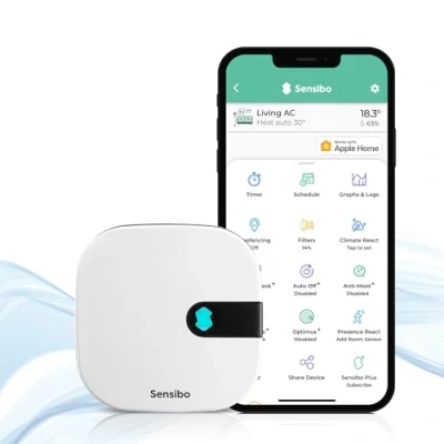 Bild av Sensibo Air Intelligent kontroll för din luftkonditionering. Apple HomeKit certifierad. Installerad på 60 sekunder. Stöder inomhusklimat och energisparfunktioner. Kompatibel med Google, Alexa