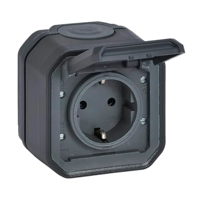 Bild av Legrand Plexo NEW SCHUKO stickproppsuttag 069799L antracit 10 (069799L)