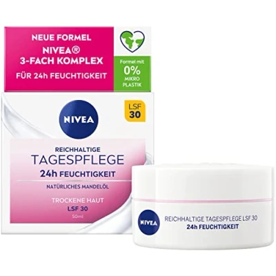 Bild av NIVEA Rikhalitge dagvård 24 timmar fukt torr hud LSF30