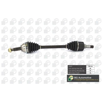 Bild av BGA DS2320LA Arbre de transmission Essieu avant gauche 796, 796 FORD: Transit Mk5 Van, Camion à Plateau/Châssis, Minibus