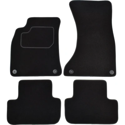 Bild av MAMMOOTH A041 AUD125 PRM 01 Set med golvmatta Textil fram och bak 4 svart AUDI: A4 B8 Avant, Sedan