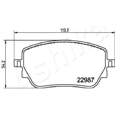 Bild av ASHIKA Bromsbeläggssats, skivbroms 51 00 0534 MERCEDES BENZ [A CLASS, B CLA, GLA GLB EQA]
