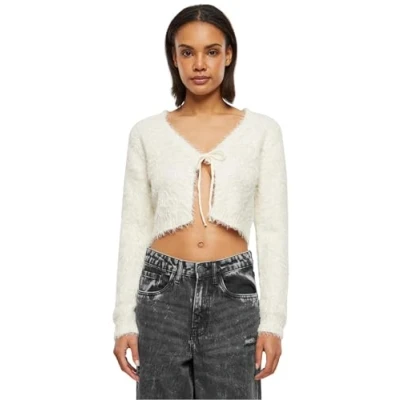 Bild av Urban Classics TIED Cropped Kofta, Storlek: Large, Whitesand