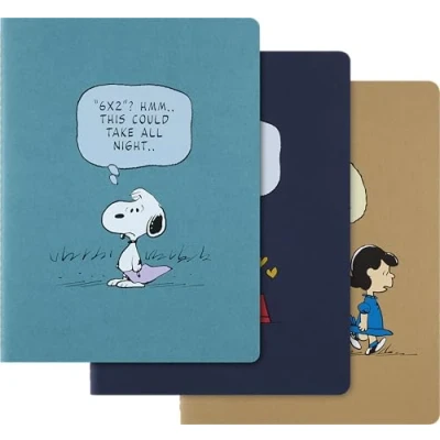 Bild av Moleskine Peanuts Cahier (3er Set), XL, Kartoneinband, liniert, verschiedene Farben