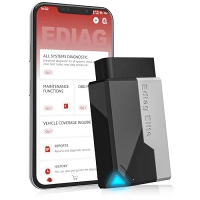 Bild av KINGBOLEN EDIAG Elite OBD2 skanner bluetooth, fullständigt system trådlöst diagnostiskt verktyg för bil iOS och Android kodläsare med fordonsprestandetest, 15 återställningstjänst, livstids