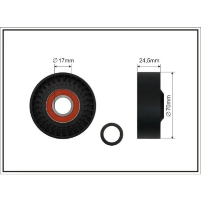 Bild av Spännrulle, Drivrem, mitsubishi colt vi, smart forfour, 1345A001, 639 200 04 70, 6392000470, A A6392000470