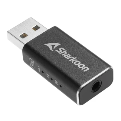 Bild av Sharkoon DAC Pro S, USB Type A, 3,5 mm, Hankoppling, Svart, PC, 2 V