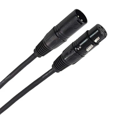 Bild av Plugger DMX kabel XLR hona 3B/man 3B 3 m svart