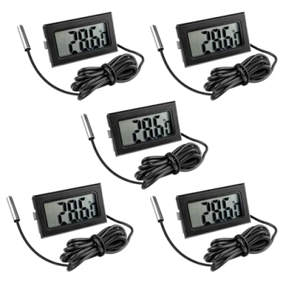 Bild av Gvolatee 5 stycken digital kylskåpstermometer, temperatursensor med LCD skärm, temperaturtermometer testare, för kylskåp, frys, akvarium