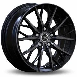Bild av INFINY Spike Bright Black Machined Face Lip 7.5x17 5/108 ET42 B73.1