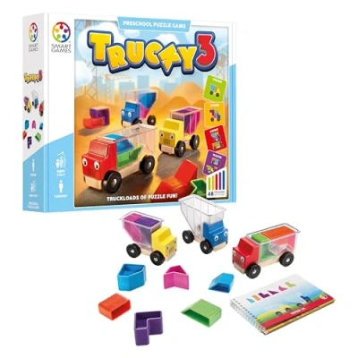 Bild av Smart Games Trucky 3, Preschool Puzzle Game with 48 Challenges, 3+ Years