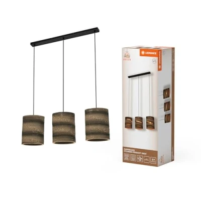 Bild av LEDVANCE Cylinder hänglampa, 3 lampor, brun, wellpapp