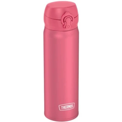 Bild av Thermos ULTRALIGHT BOTTLE 0,50 l, djuprosa, termosflaska 500 ml, vakuumflaska rostfritt stål med Safe Flow Lid, 10 h varm/20 kall, diskmaskinssäker, BPA fri