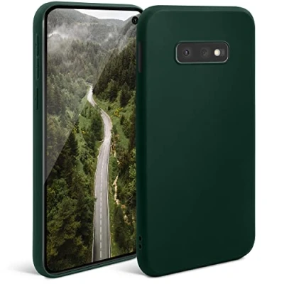 Bild av Moozy Minimalist Series Silikonfodral för Samsung S10e, Midnattgrön Skal Case med Matt Finish, Tunt Mjukt TPU Silikon Fodral Telefonskal Silikonöverdrag Cover