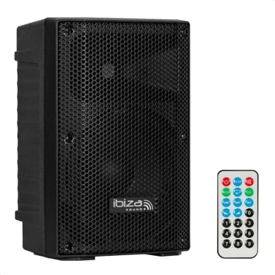 Bild av Ibiza XTK8A MKII Aktiv 8&quot;/20cm SONO högtalare 25mm kompressionsdiskant Bassreflexsystem USB, SD, Bluetooth TWS Handtag och hjul NY VERSION