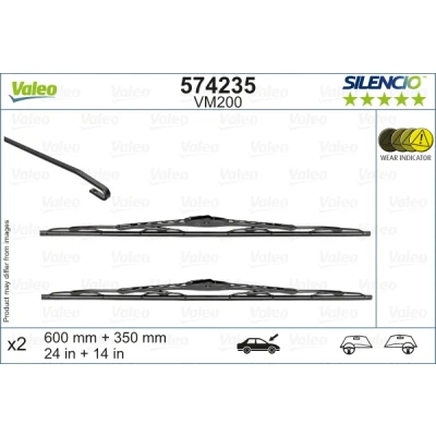 Bild av Balai d&#039;essuie glace Valeo 574235 avant conventionnel, d’essuie avec témoin d’usure visuel OPEL: Karl