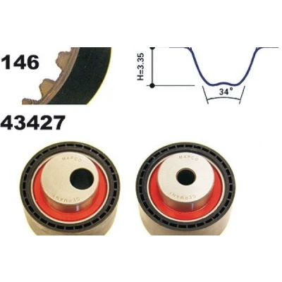 Bild av MAPCO 23427 Kit de distribution 146 PEUGEOT: 406 Coupe, Berline, 807, CITROËN: C8, C5 II 5 portes, I FIAT: Ulysse