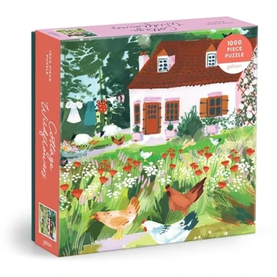 Bild av Cottage Wildflowers 1000 Piece Puzzle in a Square Box