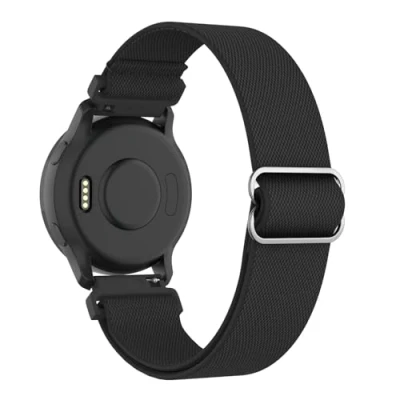 Bild av MoKo Stretchy Nylon Watch Bands Compatible with Garmin Venu 2S/Venu 3S/Vivoactive 4S/Vivomove 3S/Forerunner 255S/255S Music/Forerunner 265S, 18mm Elastic Adjustable Strap, Black