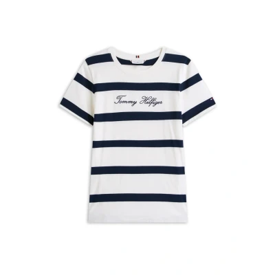 Bild av Tommy Hilfiger Script Tshirt med print, Storlek: XS, Ivory/dark night