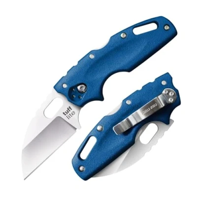 Bild av Cold 1108067 Steel Unisex vuxna, Tuff Lite Plain Blue, fällkniv, Backlock, fickkniv, AUS 8A bladstål, satin finish, vass kniv, blå, en storlek