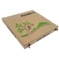 Bild av Pizzakartong TWK/242/E Modell C L32xW32xH3cm brun med tryck Pizzakartong, 100 st/krt
