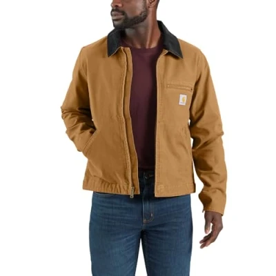 Bild av Carhartt Herr Rugged Flex Avslappnad Fit Duck Detroit Jacka, Brun, L