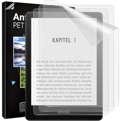 Bild av TiMOVO 3 Pack Screen Protector Compatible with Kindle Paperwhite 6.8 Inch(11th Generation,2021) and Signature Edition, Anti Glare Scratch Resistant PET Film Protector, Matte
