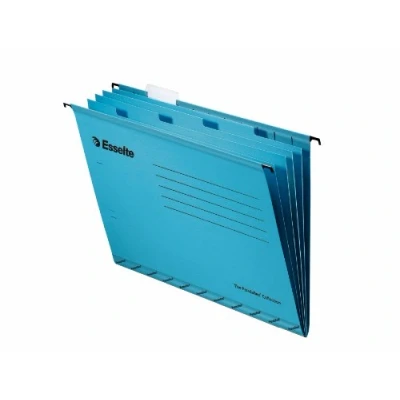 Bild av Esselte Klassisk förstärkt upphängningsfil med avdelare, Foolscap, paket 10, flikar ingår, blå, 93135