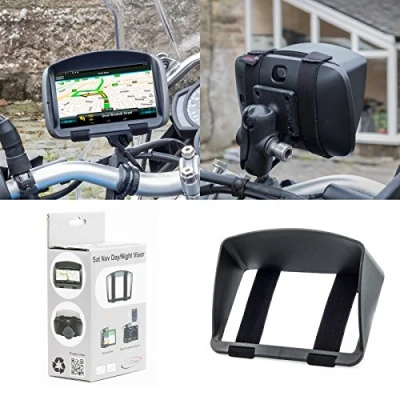 Bild av Digicharge Solskyddsskärm för 4,3 tum 5 motorcykel navigator, kompatibel med Garmin Zumo 595LM 396LMT S 346LMT 396 346 LMT TomTom Rider 500 550 450 420 42 410 BMW GPS säker remmontering