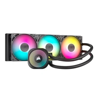 Bild av CORSAIR NAUTILUS 360 RS ARGB CPU Vätskekylare 360mm AIO Tystgående Direktanslutning för Moderkort Enkel Seriekoppling Intel LGA 1851/1700, AMD AM5/AM4 3x RS120 Fläktar Ingår Svart