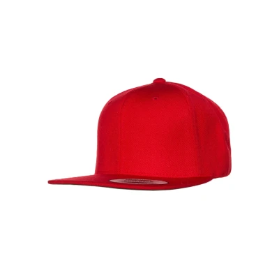 Bild av Flexfit Unisex klassisk snapback keps, män och kvinnor, finns i över 20 färger, en storlek passar alla, röd, one size