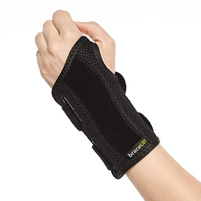Bild av BraceUP Handledsskena för karpaltunnel höger vänster hand handledsstöd kvinnor och män, dag nattanvändning, smärtlindring artrit (vänster hand, L/XL)