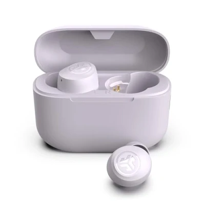 Bild av JLab Go Air Pop+ True Wireless Earbuds, In Ear Hörlurar, Bluetooth 35H Speltid, Hörlurar med Mikrofon, USB C Laddningsetui, Dual Connect, EQ3 Ljud, Lila