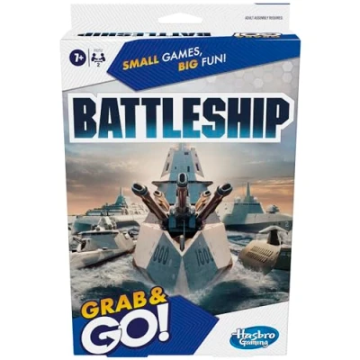 Bild av Hasbro Strategispel för slagskepp, reseleksaker barn, sommarresespel, 2 spelare bärbart kul, ta tag och gå, åldrarna 7+