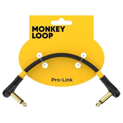 Bild av MONKEY LOOP Pro Link Pedal Guitar Patch Jack till Kabel med bundna ändar 24k guldpläterade kontakter PVC beläggning Maximal isolering Längd 15 centimeter