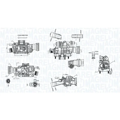 Bild av MAGNETI MARELLI 352317005080 Thermostat d&#039;eau 92 PEUGEOT: 208 I 3/5 portes, 308 II Expert III Van, CITROËN: C4 Cactus, Jumpy MPV