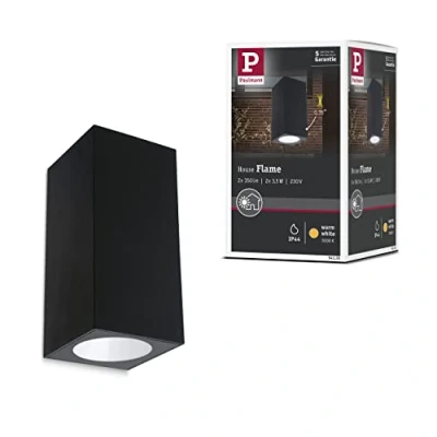 Bild av Paulmann 94328 LED utomhuslampa set med 2 utomhusvägglampor Flamma IP44 vinklad inkl. 2x2,8 W antracit aluminium 3000 K