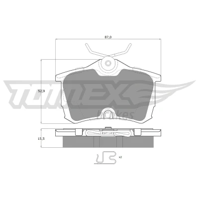 Bild av TOMEX brakes TX 14 51 Jeu de plaquettes frein Essieu arrière avec indicateur d&#039;usure HONDA: Accord 7 Limousine, 6 Tourer