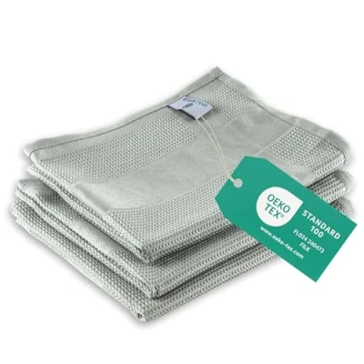 Bild av ELEXACLEAN Diskhanddukar mikrofiber (set om 3, 68 x 42 cm, grå/antracit) absorberande, tvättbara upp till 60 C, kökshanddukar, moderna kök