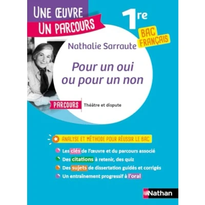 Bild av Analyse et étude de l&#039;oeuvre pour un oui ou non Nathalie Sarraute Réussir son BAC Français 1re 2025 parcours associé Théâtre ... Avec le &quot;Théâtre dispute&quot;