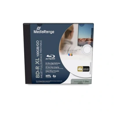 Bild av MediaRange BD R XL 100GB 4x printbar skiva i jewel case