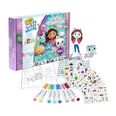 Bild av CRAYOLA Color Wonder Activity Kit Gabby&#039;s Dollhouse Mess Free Colouring Fun Innehåller 40 stycken Åldrar 3+