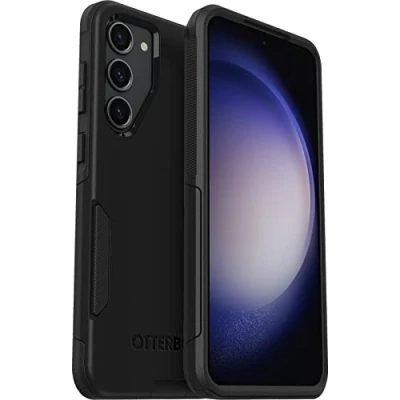 Bild av OtterBox Commuter skal för Galaxy S23+, stöttåligt, fallsäkert, tåligt, skyddande skal, testad till militärstandard x3, antimikrobiellt skydd, Svart, Utan retailförpackning