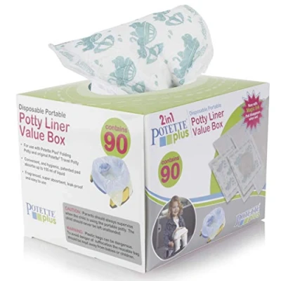 Bild av Kalencom Potette Plus Potty Seat Liners med Magic Disappearing Ink Value Box 90